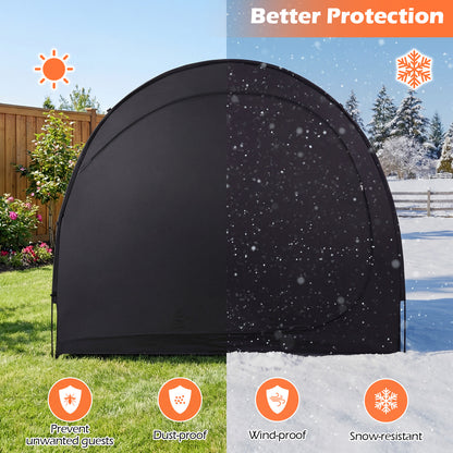 Portable Bike Storage Tent, Waterproof PU Oxford Fabric, Black Carports at Gallery Canada