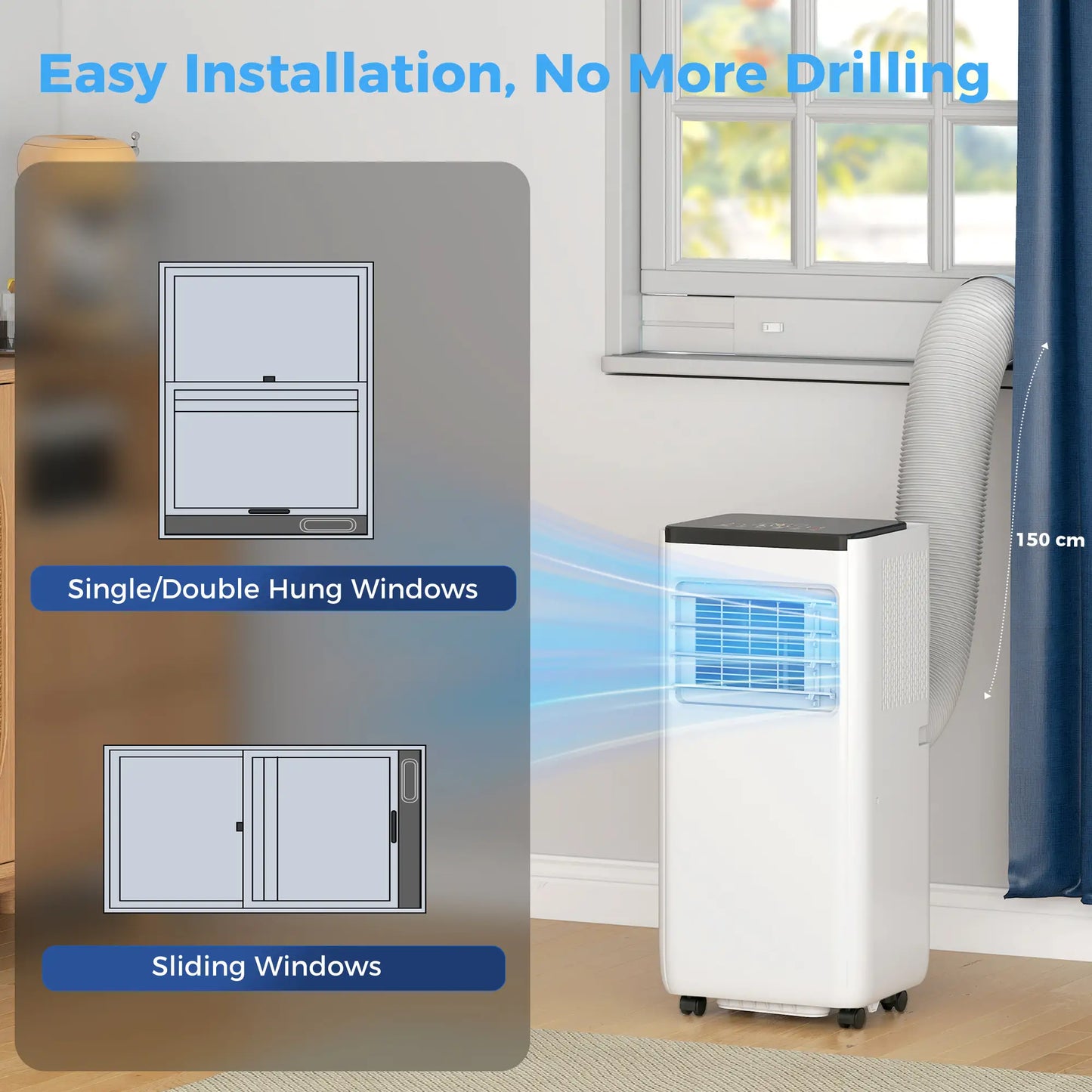 10000 BTU Portable Air Conditioner, Dehumidifier, Fan, WiFi, White Air Conditioner at Gallery Canada