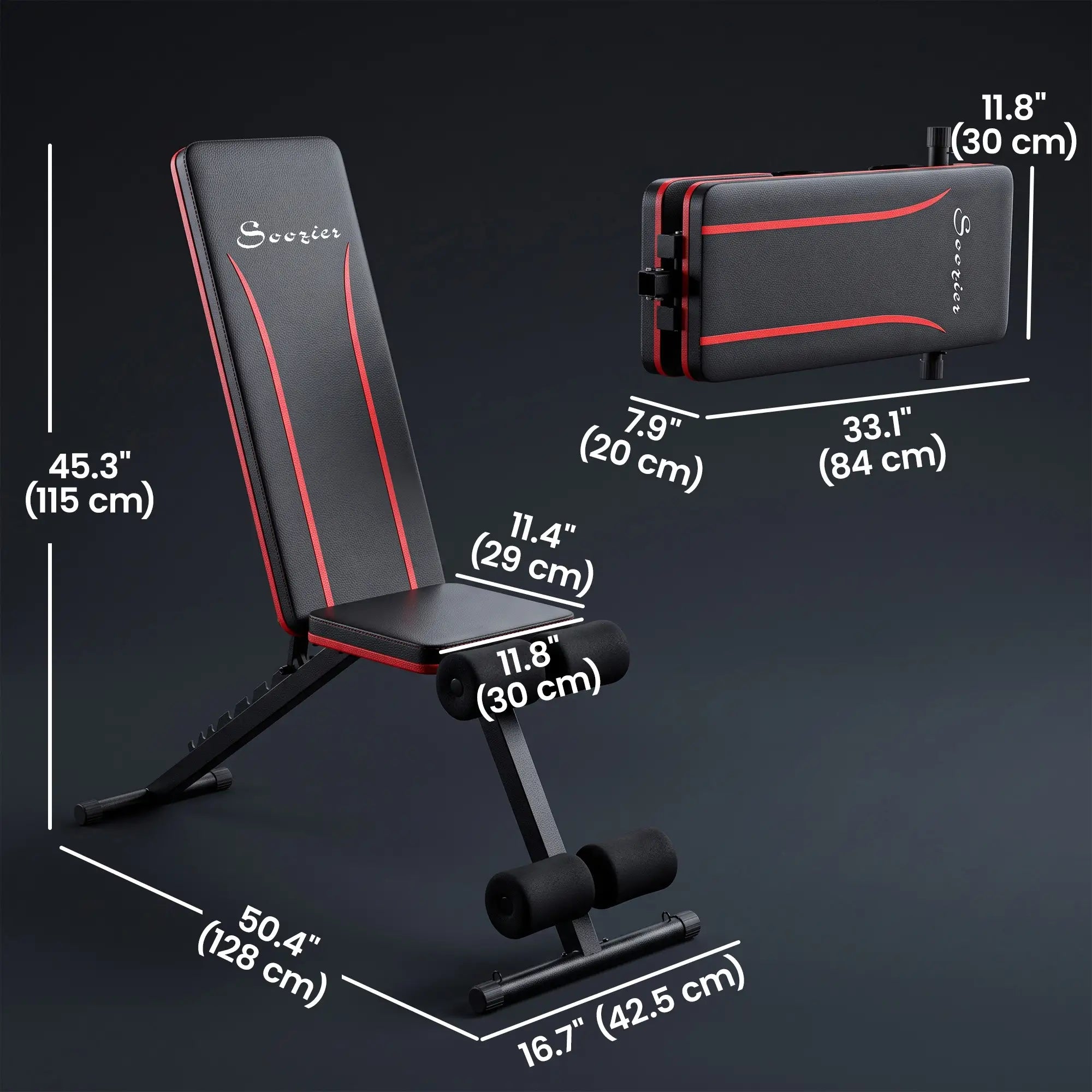Folding Weight Bench, 7-Position Adjustable Incline Decline Weight Benches at Gallery Canada