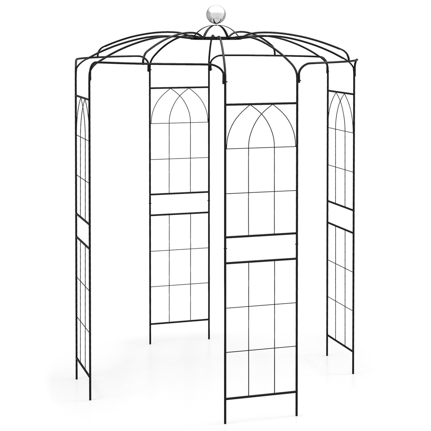 Birdcage Shape Gazebo, For Climbing Plants And Wedding Decoration, Black Outdoor Decor Black at Gallery Canada