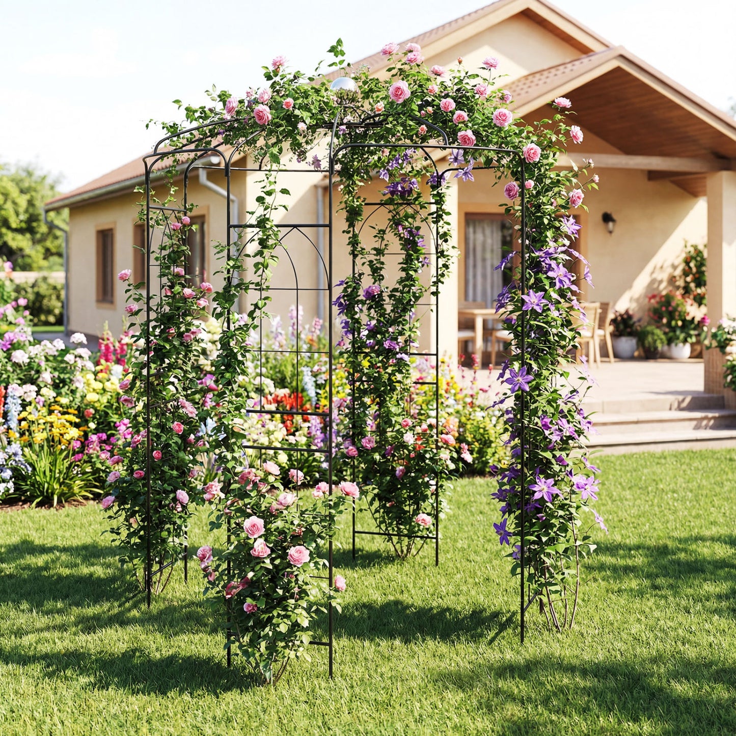 Birdcage Shape Gazebo, For Climbing Plants And Wedding Decoration, Black Outdoor Decor at Gallery Canada