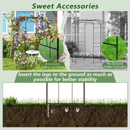 Birdcage Shape Gazebo, For Climbing Plants And Wedding Decoration, Black Outdoor Decor at Gallery Canada