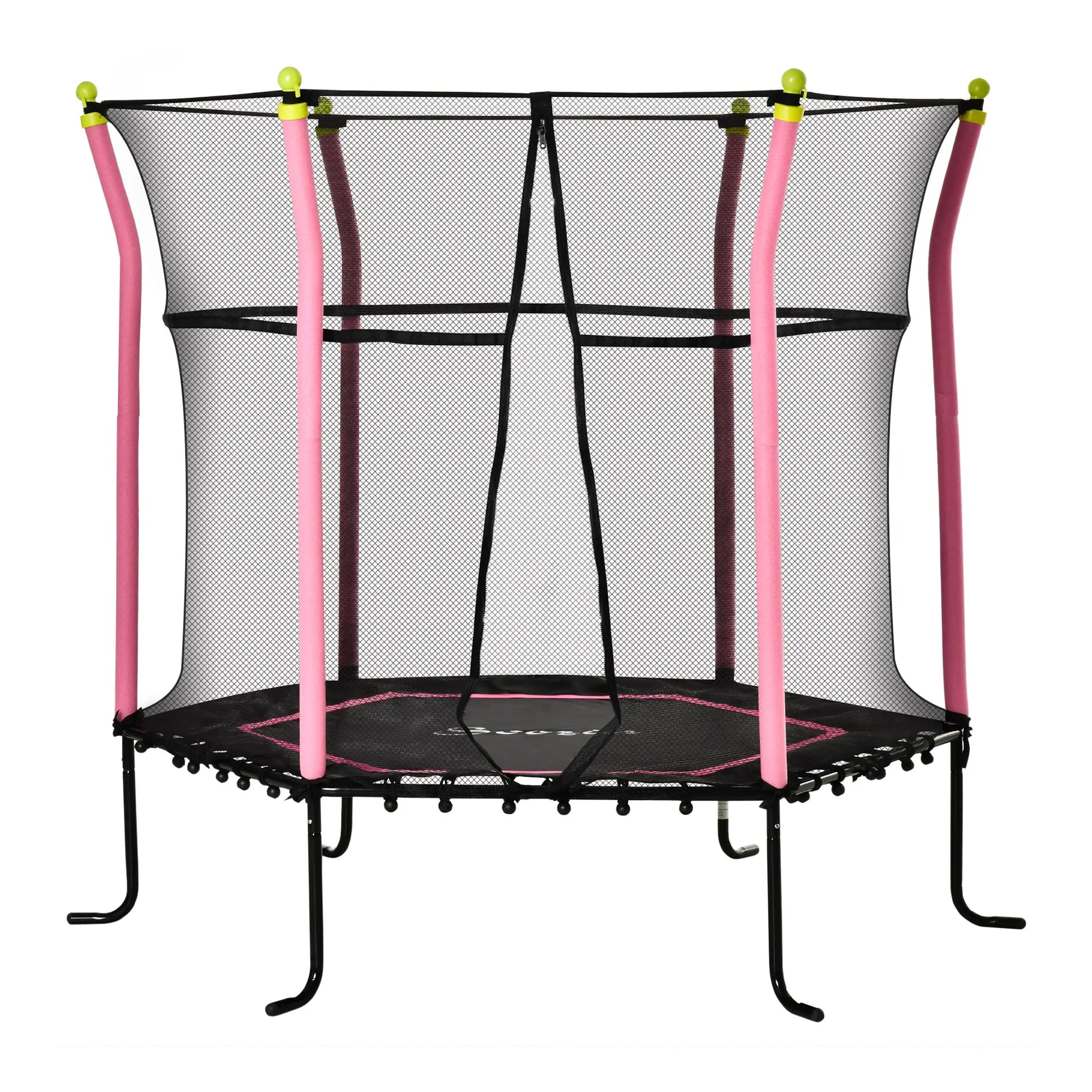 64" Kids Trampoline, Indoor Outdoor Bouncer, Enclosure Net, Pink Trampolines at Gallery Canada