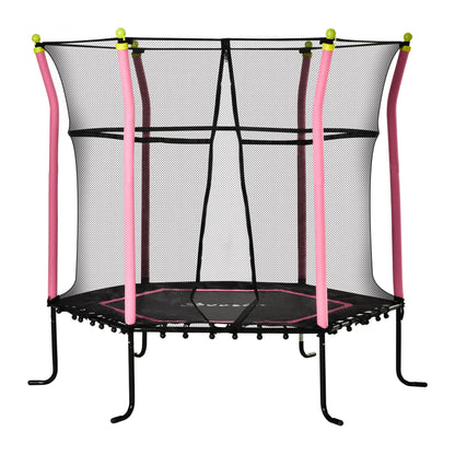 64" Kids Trampoline, Indoor Outdoor Bouncer, Enclosure Net, Pink Trampolines at Gallery Canada