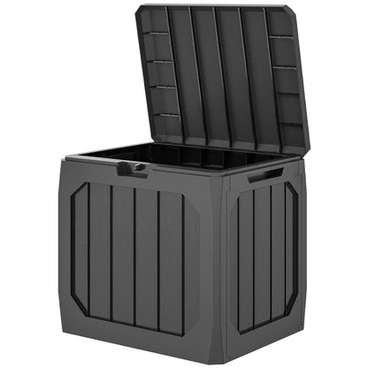 32 Gallon Deck Box, Resin Outdoor Storage, Waterproof UV Resistant Patio Storage Boxes Black at Gallery Canada