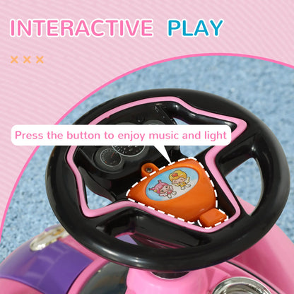 Baby Push Car With Music, Horn, Light, Pink Push Cars for Toddlers at Gallery Canada