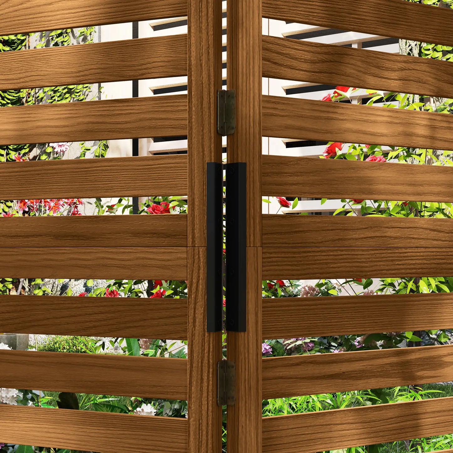 Outdoor Privacy Screen, Wood Panel with 4 Planter Boxes, Raised Bed, 3 Panels Side Awnings at Gallery Canada