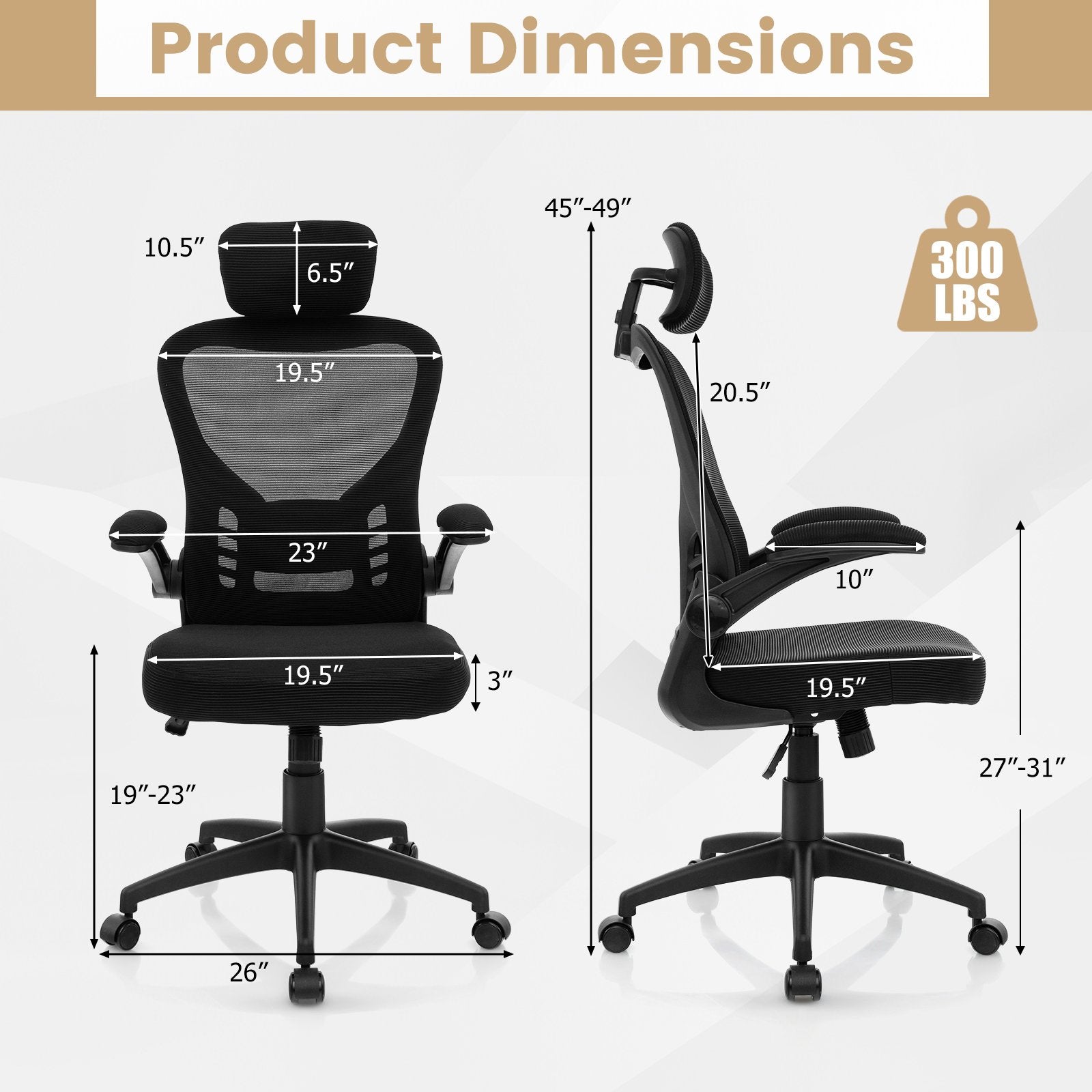 Black 48 inch Computer Desk and Ergonomic Mesh Office Chair Bundle for Home Office Home Office at Gallery Canada