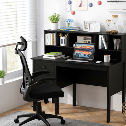 48 Inch Computer Desk, Ergonomic Mesh Office Chair, Black Home Office at Gallery Canada