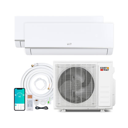 28000 BTU 2 Zone Mini Split AC, Heat Pump, 9K + 9K, White 2 Zone Mini Split at Gallery Canada