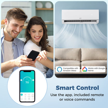 28000 BTU 2 Zone Mini Split AC, Heat Pump, 9K + 9K, White 2 Zone Mini Split at Gallery Canada