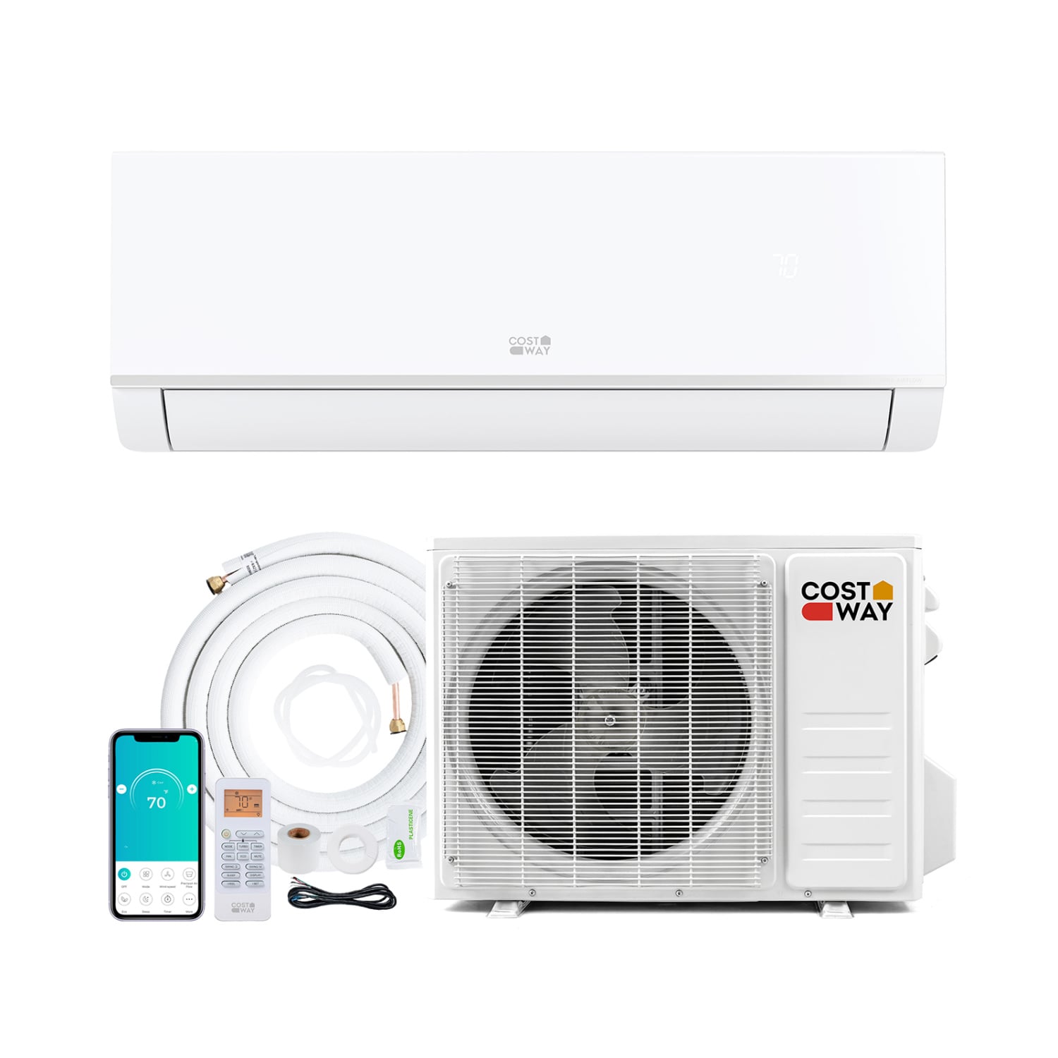 12000 BTU 20 SEER2 Wifi Mini Split Air Conditioner And Heater, White Mini Split Air Conditioners at Gallery Canada