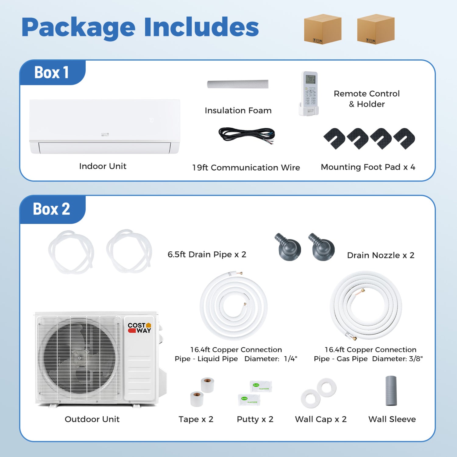 24000 BTU 20 SEER2 Wifi Mini Split Air Conditioner Heater, White Mini Split Air Conditioners at Gallery Canada