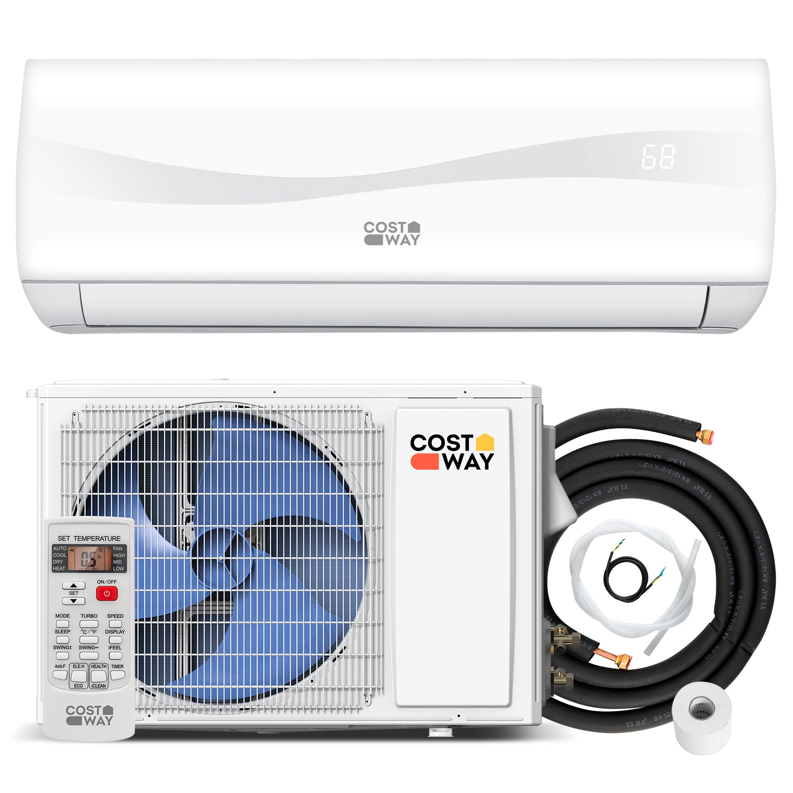 24000 BTU Ductless Mini Split Air Conditioner And Heater, 18.5 SEER2, White Mini Split Air Conditioners White at Gallery Canada
