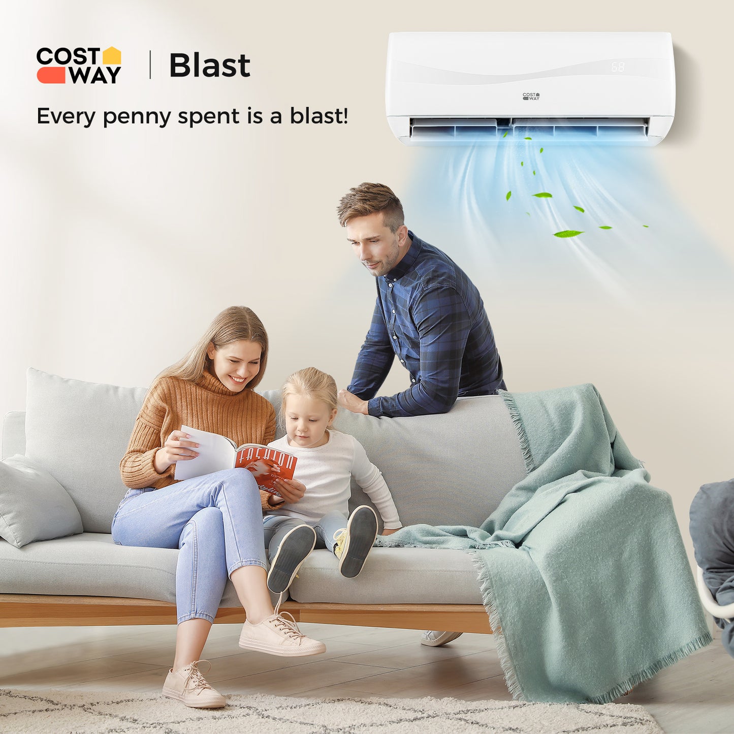 9000 BTU 19 SEER2 Ductless Mini Split Air Conditioner, White Mini Split Air Conditioners at Gallery Canada