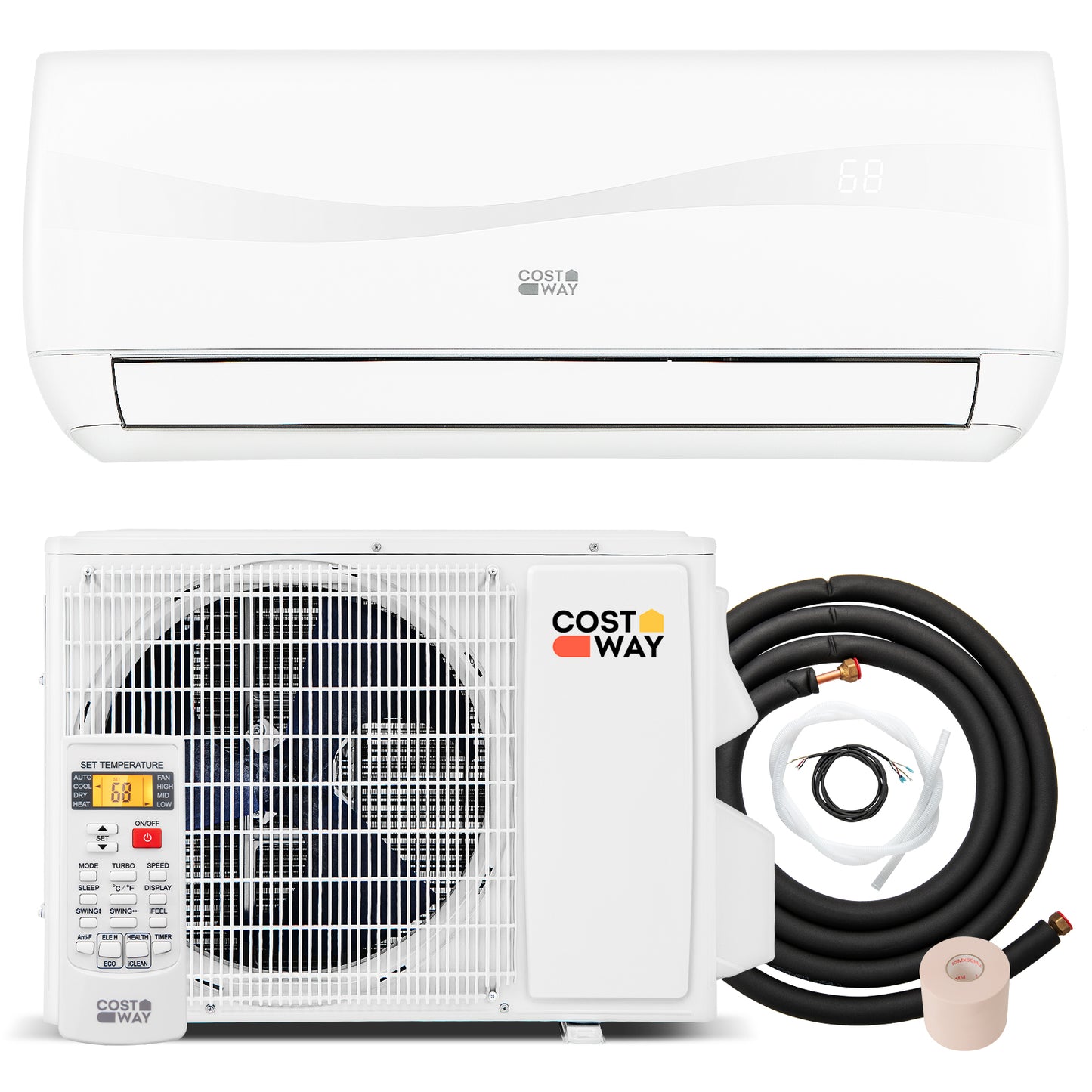 9000 BTU 19 SEER2 Ductless Mini Split Air Conditioner, White Mini Split Air Conditioners at Gallery Canada