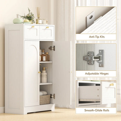 Bathroom Floor Cabinet With 2 Drawers, White Freestanding Bathroom Cabinets at Gallery Canada