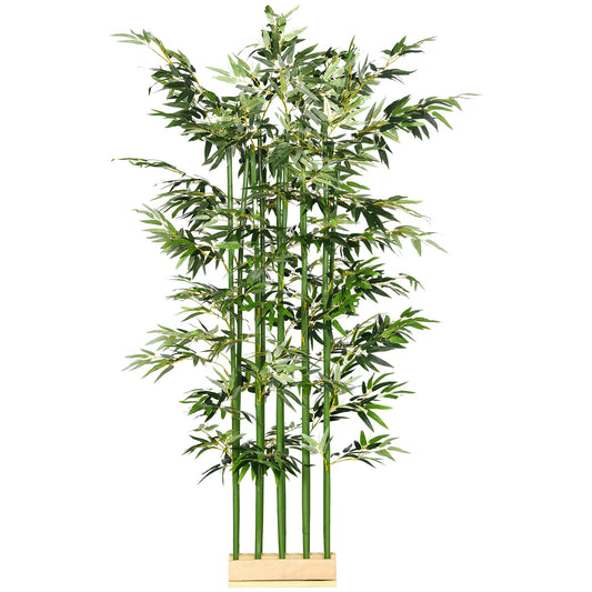5ft Artificial Bamboo Tree, Faux Plant, Pine Wood Base, Indoor Decor Artificial Trees Green at Gallery Canada