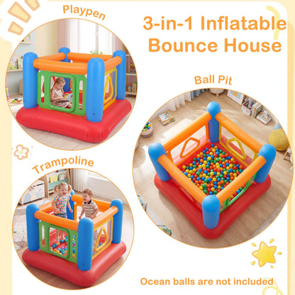Blow Up Jumping House for Kids with Transparent Side Walls, Blue Bounce House at Gallery Canada