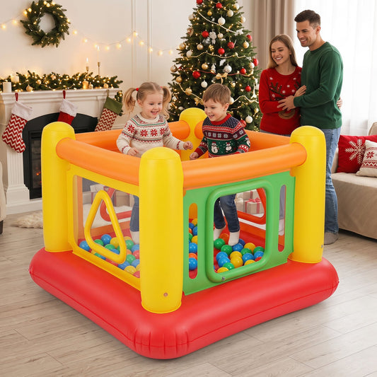 Blow Up Jumping House for Kids with Transparent Side Walls, Red Bounce House Red at Gallery Canada