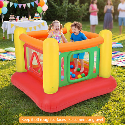 Blow Up Jumping House for Kids with Transparent Side Walls, Red Bounce House at Gallery Canada