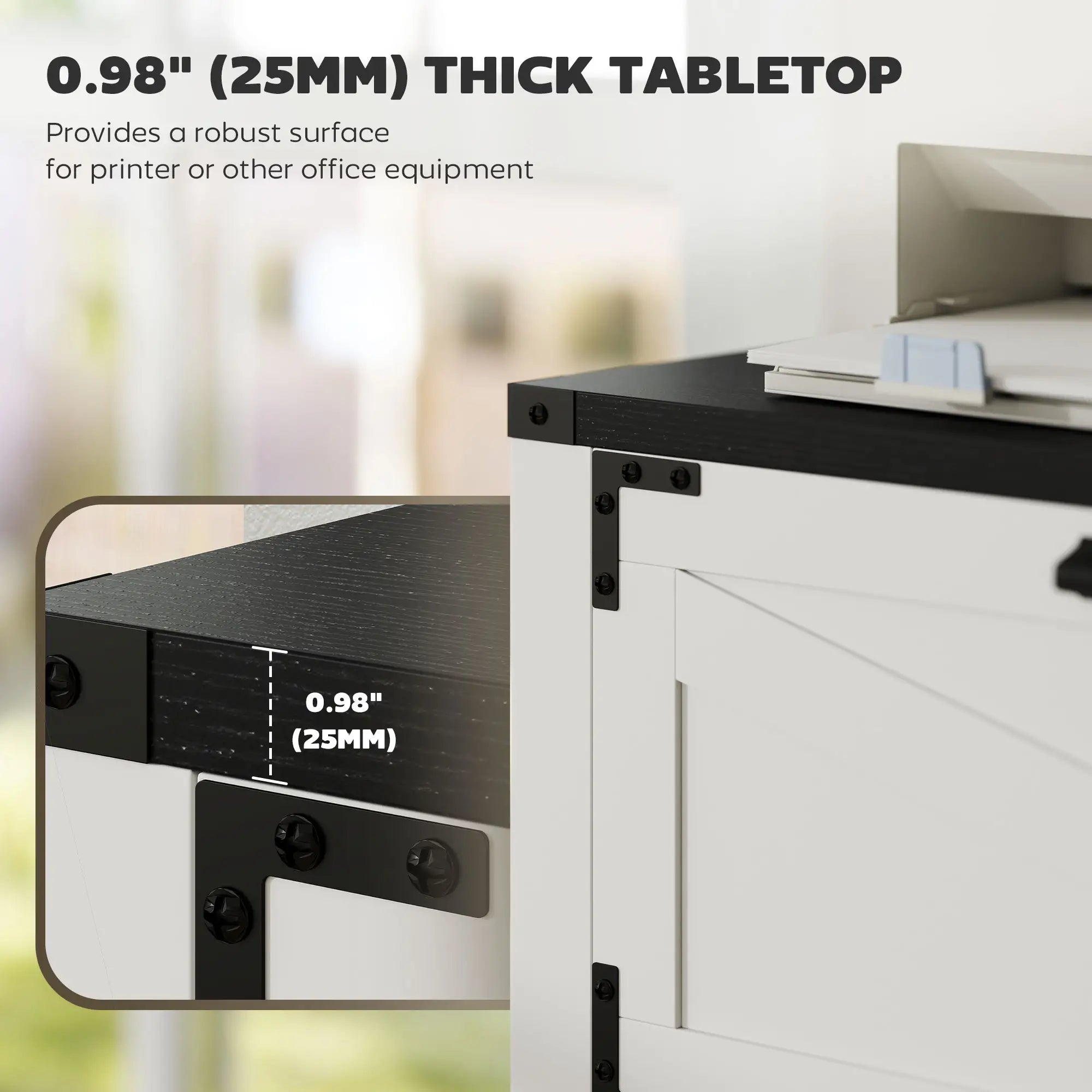 4 Drawer Filing Cabinet, Farmhouse Office Storage, Adjustable Hanging Bars, Letter A4 Legal Size, White Office Cabinets & Cupboards at Gallery Canada