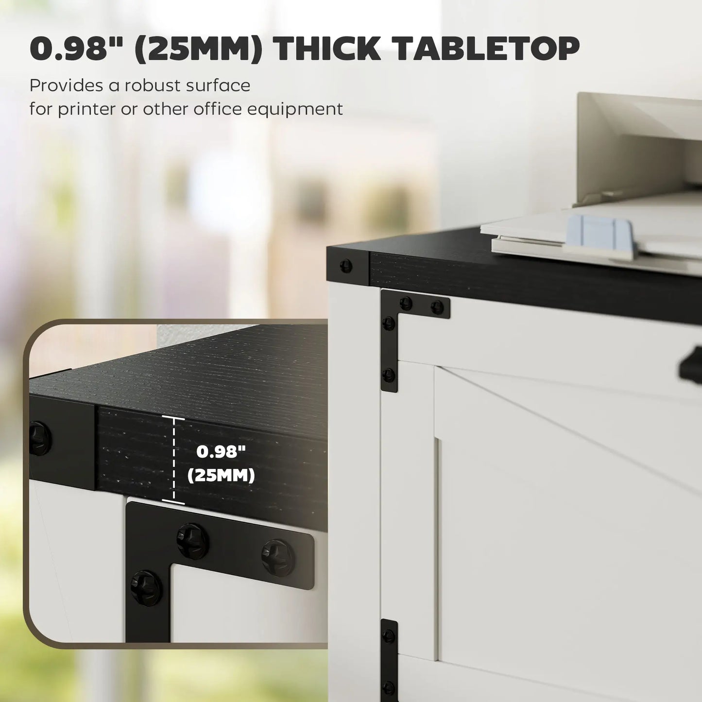 4 Drawer Filing Cabinet, Farmhouse Office Storage, Adjustable Hanging Bars, Letter A4 Legal Size, White Office Cabinets & Cupboards at Gallery Canada