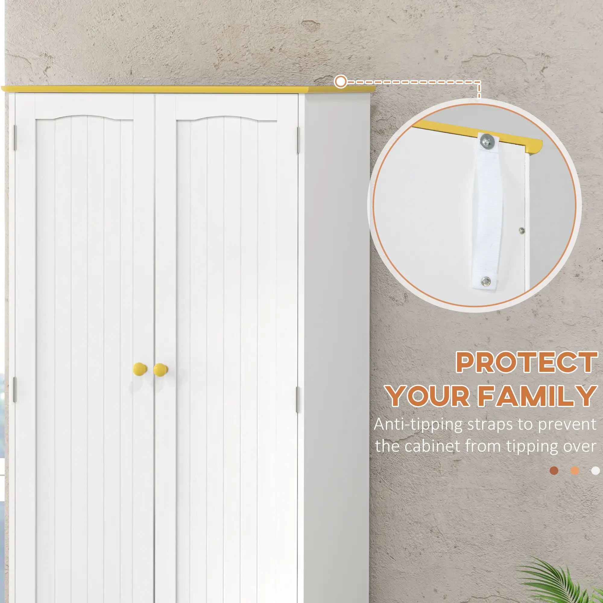 Freestanding Storage Cabinet, Kitchen Pantry with 4 Shelves, 4 Doors Kitchen Pantry Cabinets at Gallery Canada