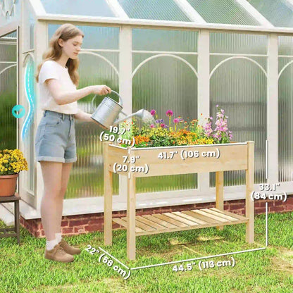 Elevated Planter Box With Legs, Storage Shelf, Raised Garden Bed, Natural Elevated Garden Beds at Gallery Canada