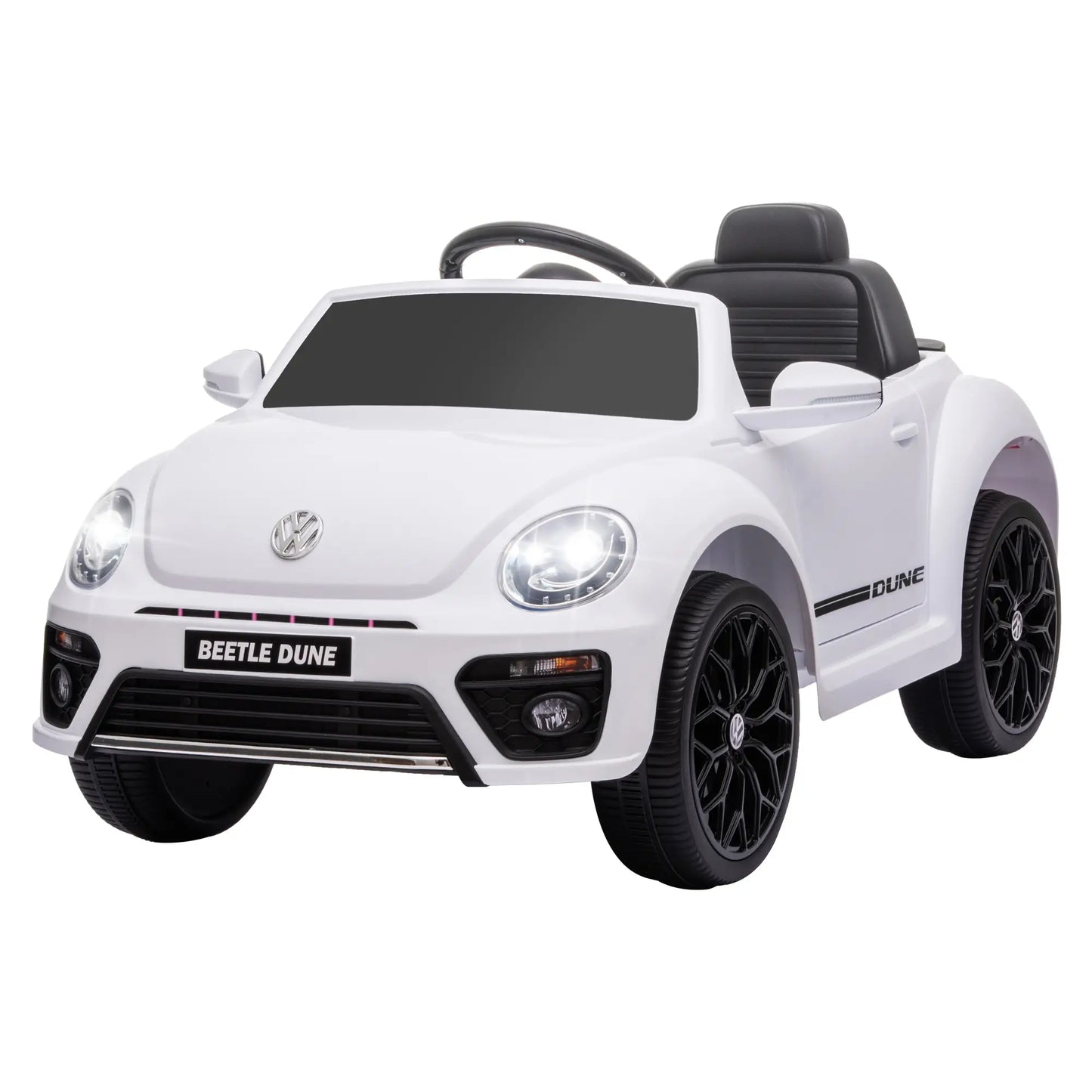 12V Volkswagen Beetle Kids Electric Car, Remote Control, White Electric Toy Cars White at Gallery Canada