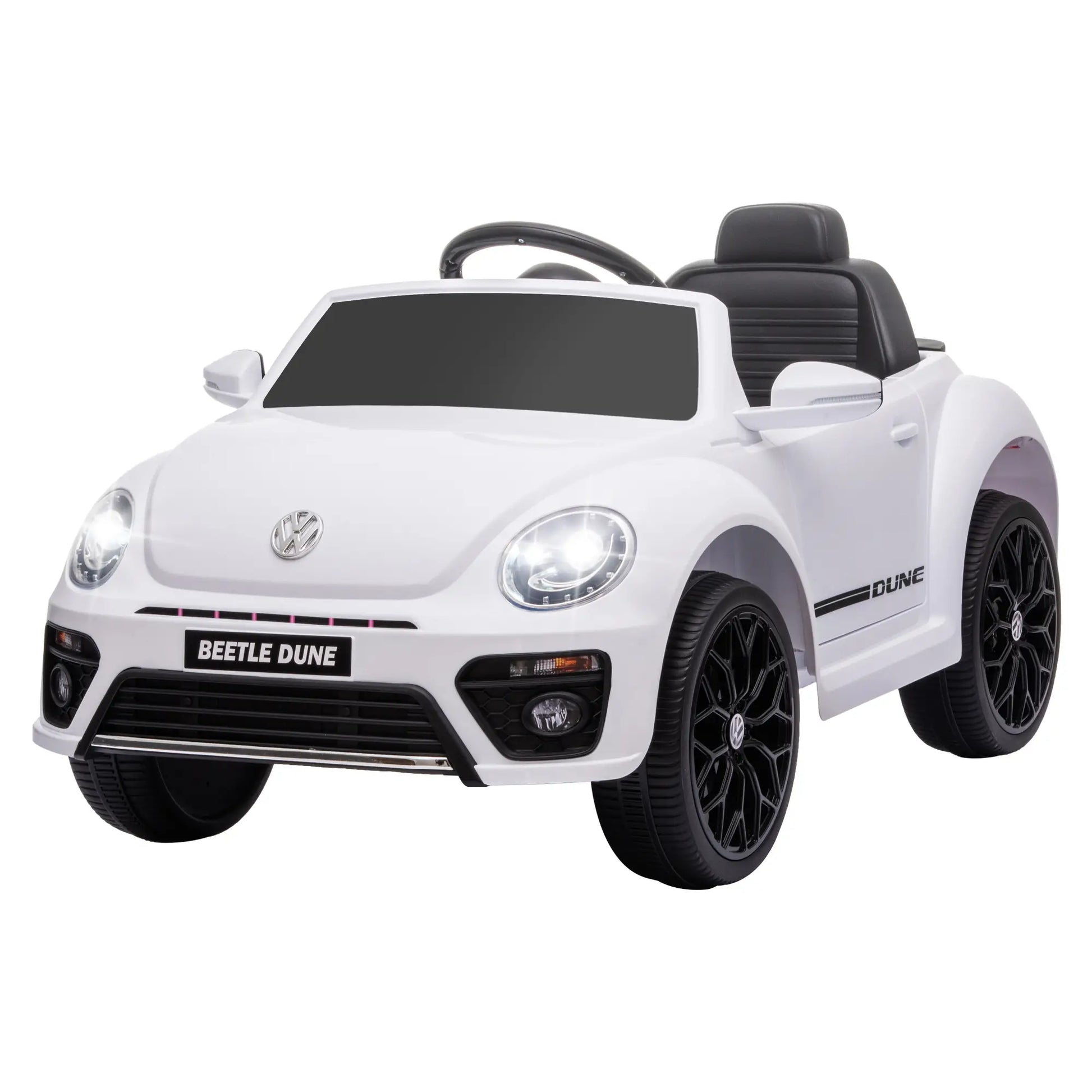 12V Volkswagen Beetle Kids Electric Car, Remote Control, White Electric Toy Cars White at Gallery Canada