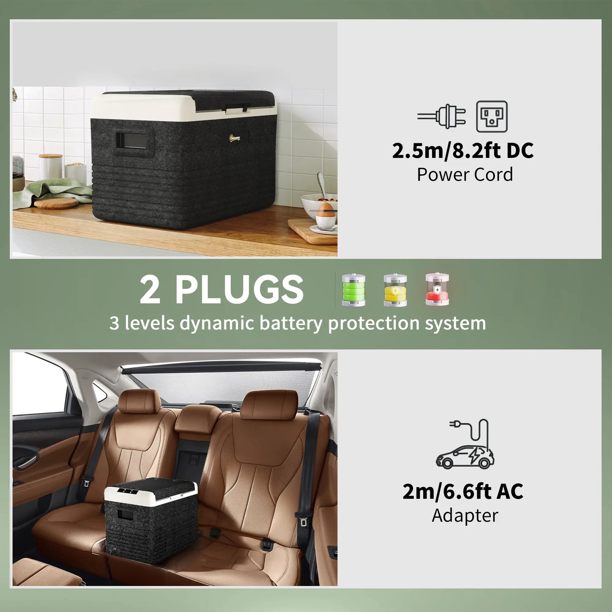 12 Volt Car Refrigerator, 32QT, -68-68 ℉, Portable Electric Cooler Car Coolers at Gallery Canada