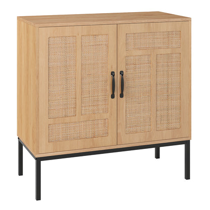 Boho Storage Cabinet with Asymmetrical Pattern Doors for Kitchen, Natural Sideboards Cabinets & Buffets at Gallery Canada