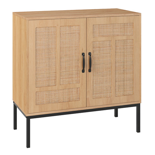 Boho Storage Cabinet, Asymmetrical Pattern Doors, Kitchen, Natural Sideboards Cabinets & Buffets Natural at Gallery Canada