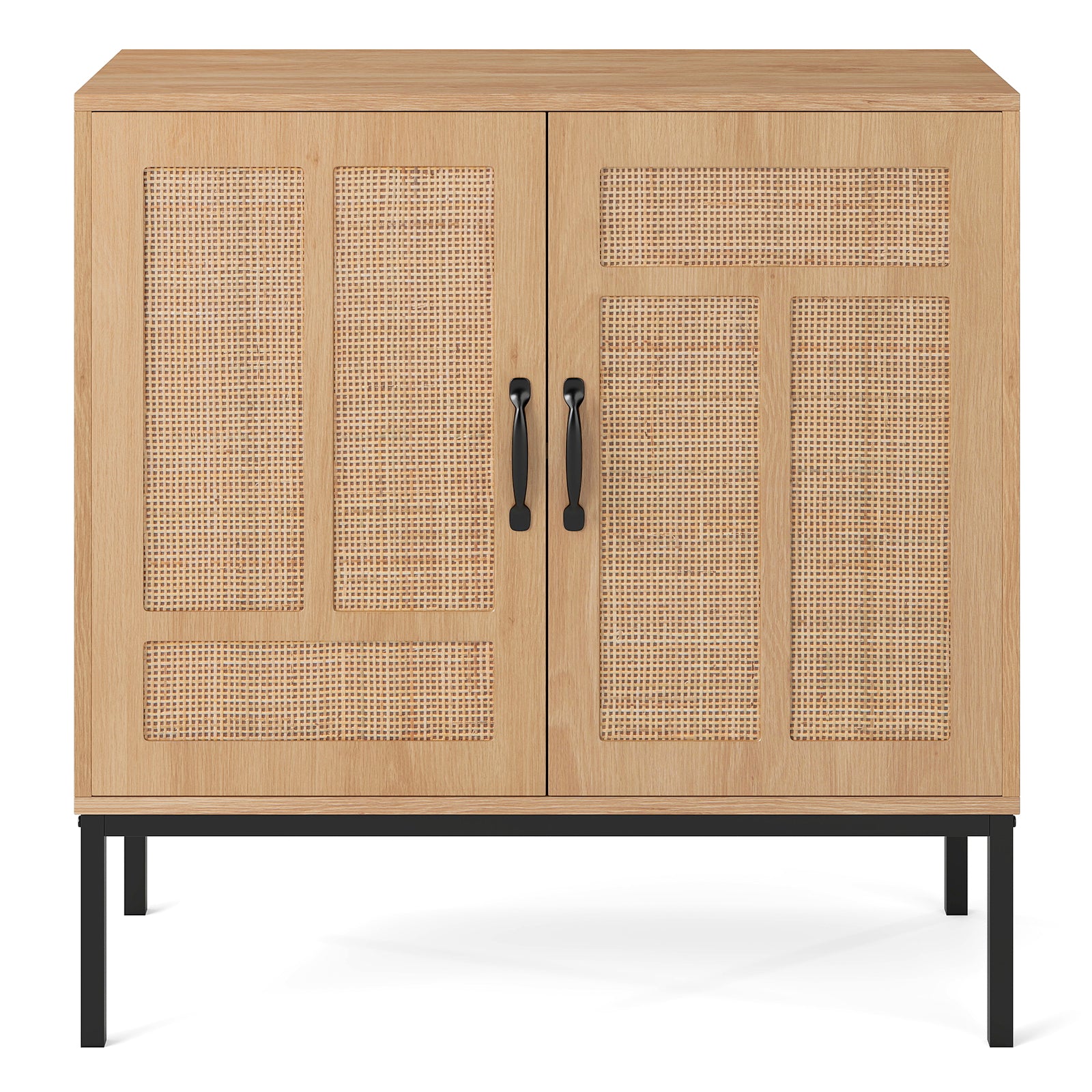 Boho Storage Cabinet with Asymmetrical Pattern Doors for Kitchen, Natural Sideboards Cabinets & Buffets at Gallery Canada