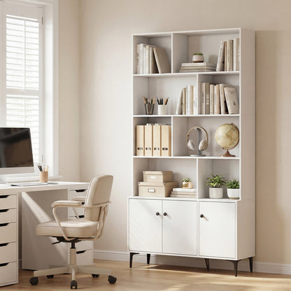 Bookshelf With 3 Doors, 2 Anti-Tipping Kits, White Bookcases at Gallery Canada