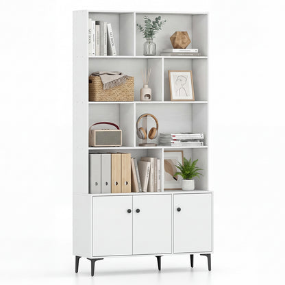Bookshelf With 3 Doors, 2 Anti-Tipping Kits, White Bookcases White at Gallery Canada