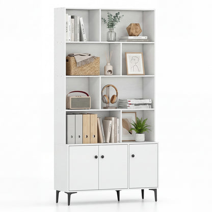 Bookshelf With 3 Doors, 2 Anti-Tipping Kits, White Bookcases at Gallery Canada