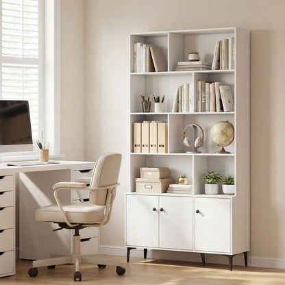 Bookshelf With 3 Doors, 2 Anti-Tipping Kits, White Bookcases at Gallery Canada