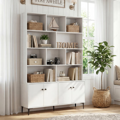 4 Door Bookshelf With 2 Anti-Tipping Kits, White Bookcases at Gallery Canada