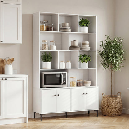4 Door Bookshelf With 2 Anti-Tipping Kits, White Bookcases at Gallery Canada