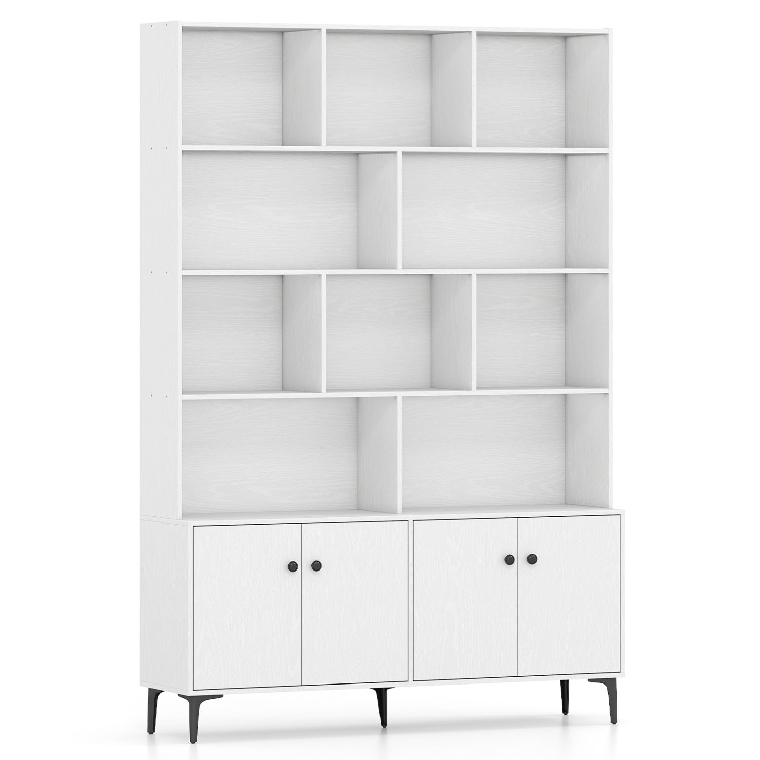 4 Door Bookshelf With 2 Anti-Tipping Kits, White Bookcases at Gallery Canada