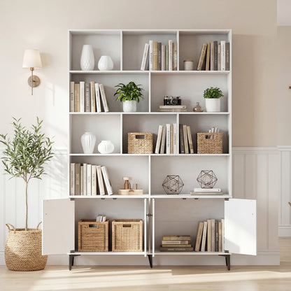 4 Door Bookshelf With 2 Anti-Tipping Kits, White Bookcases at Gallery Canada