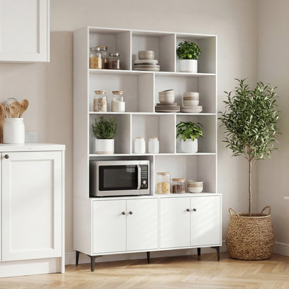4 Door Bookshelf With 2 Anti-Tipping Kits, White Bookcases at Gallery Canada