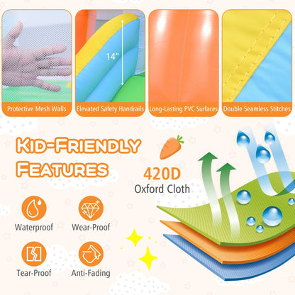 Kids Bounce House, Climbing Wall, 480W Blower, Multicolor Bounce House at Gallery Canada