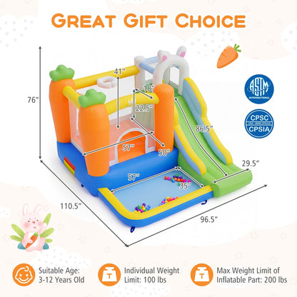 Kids Bounce House, Climbing Wall, 480W Blower, Multicolor Bounce House at Gallery Canada