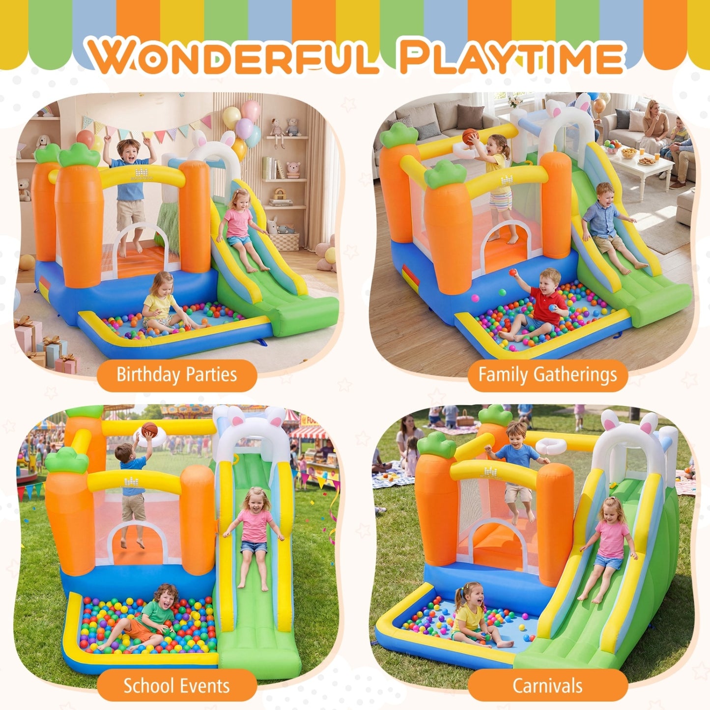 Kids Bounce House With Climbing Wall, Multicolor Bounce House at Gallery Canada