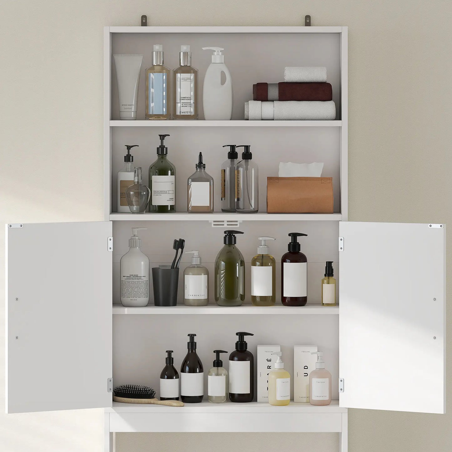 Over The Toilet Storage Cabinet, 4-Tier Bathroom Organizer, White Over The Toilet Storage at Gallery Canada