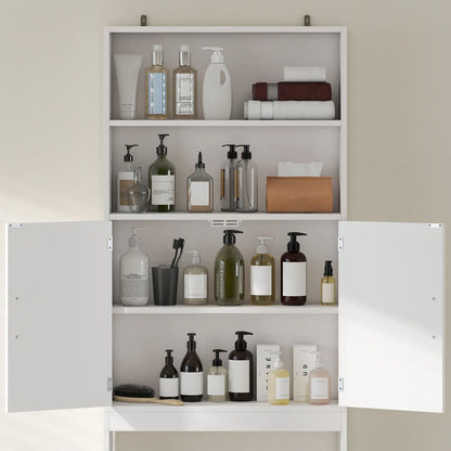 Over The Toilet Storage Cabinet, 4-Tier Bathroom Organizer, White Over The Toilet Storage at Gallery Canada