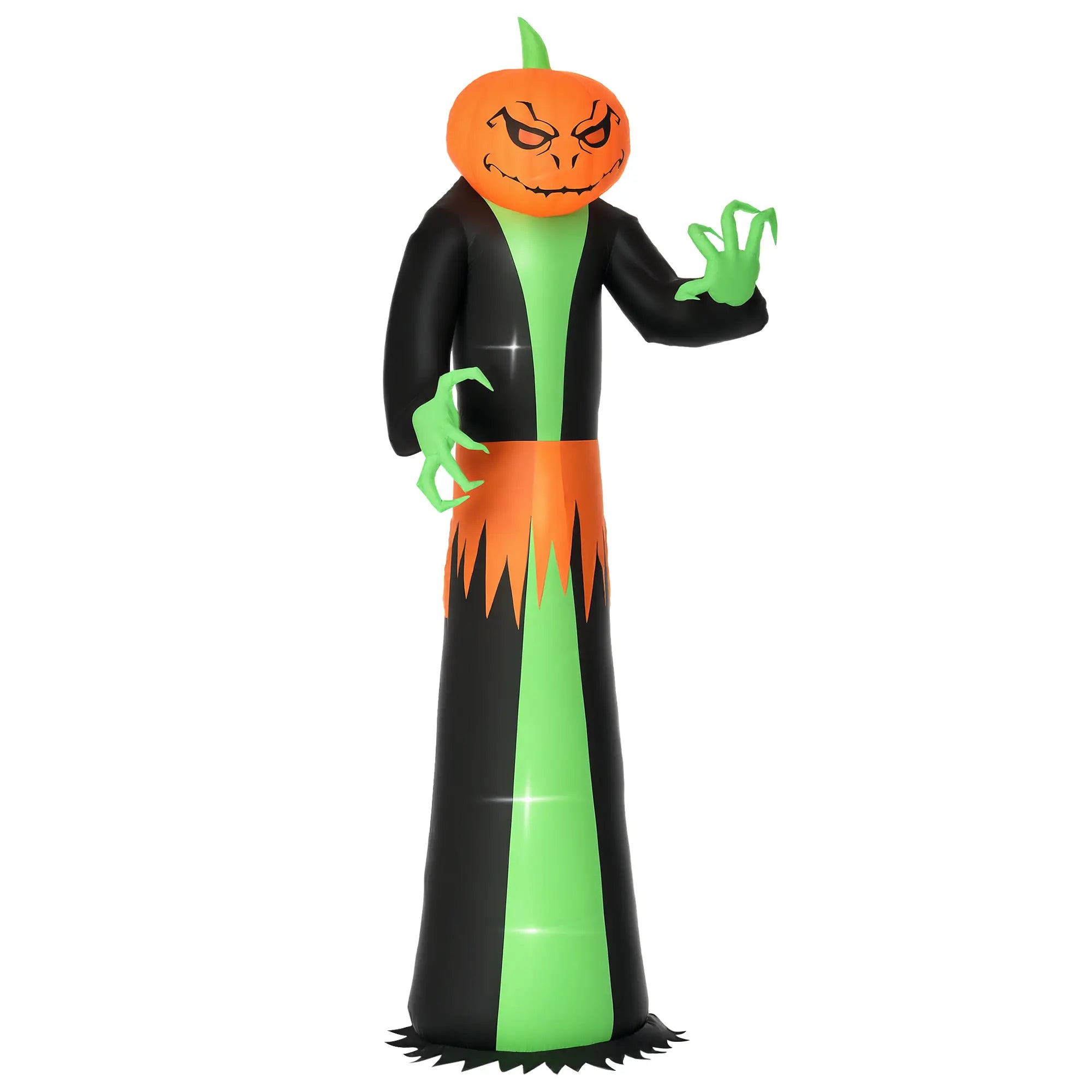 9ft Inflatable Halloween Pumpkin Head Ghost, LED Outdoor Decor Halloween Decorations Black at Gallery Canada